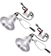 EP Clamp Lamp Light with Detachable 5.5 Inch Aluminum Reflector, 60 Watt E26 Socket (No Bulb Incl...