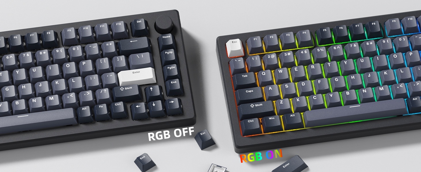 Womier Keyboard Keycaps - PBT Keycaps for Mechanical Keyboard Cherry Profile Key caps