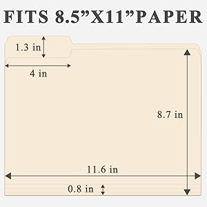 manilla file folders 8.5 x 11 pack of 100