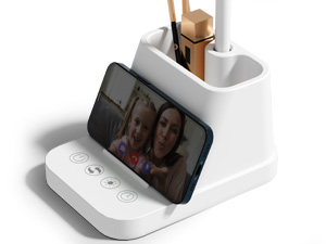 desk lamp with organizer