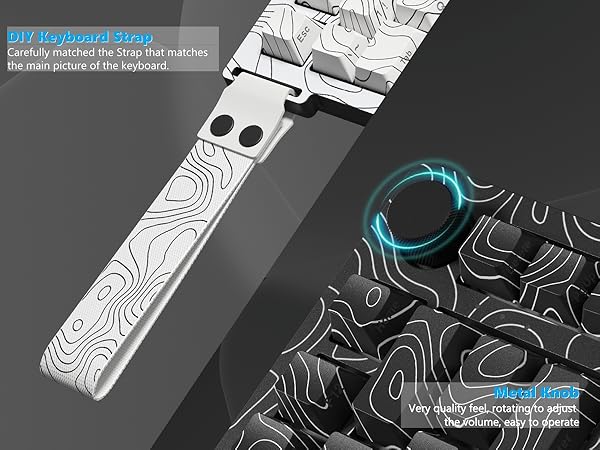 QMK/VIA 75% Keyboard Wireless,Topographic Gaming Mechanical Keyboard 65%