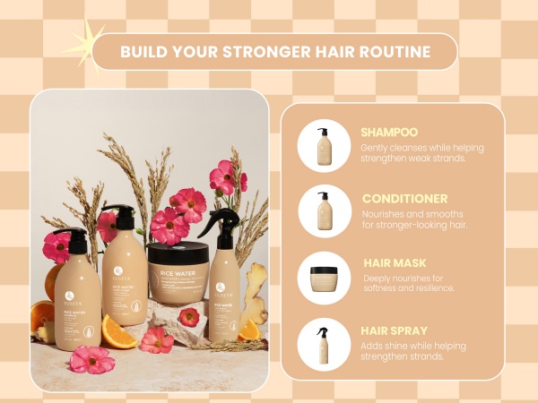 LUSETA rice water shampoo and conditioner
