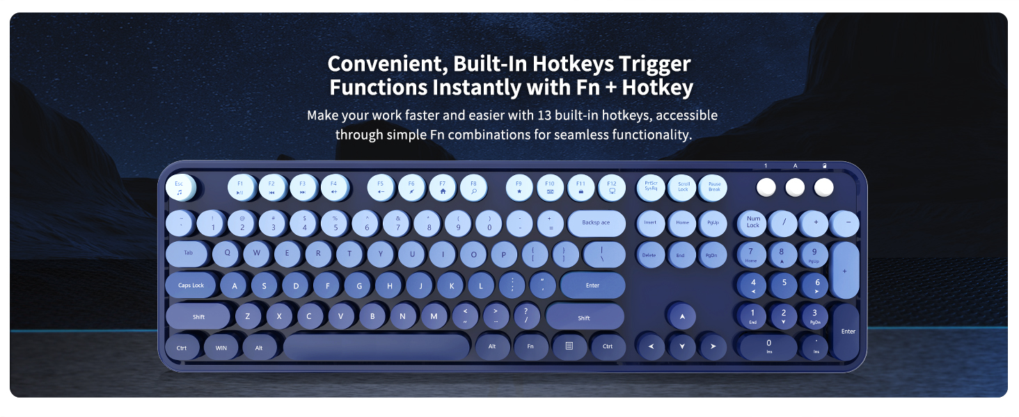 colorful wireless keyboard