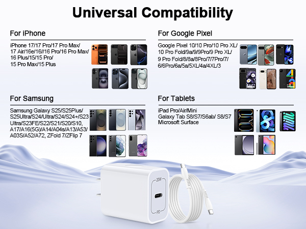 iPhone 17 charger cord and block