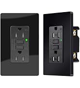 15 Amp GFCI Outlet, TR & WR Ground Fault Protector with LED Indicator, Tamper & Weather Resistant...