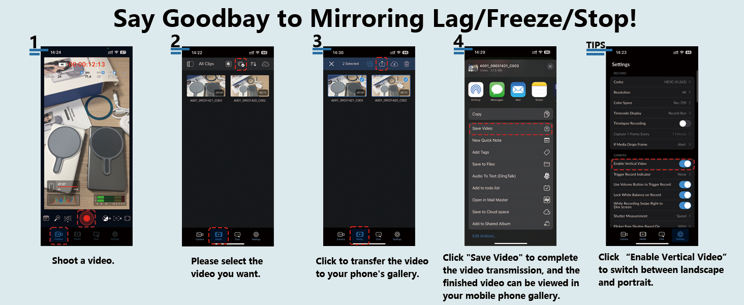 magnetic phone vlog selfie monitor screen