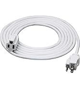 Clear Power 12ft Outdoor Extension Cord, 3-Prong, 16 Gauge General Purpose Power Cord, Grounded P...