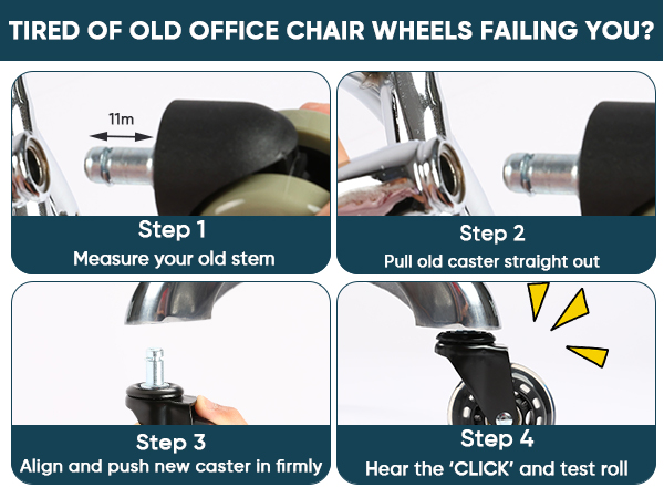 2.5 Inch Office Chair Wheels