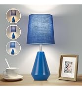 bdayanx Small Bedside Table Lamp for Bedroom - Reading Desk Lamp with 3 Color Temperatures,15.5" ...