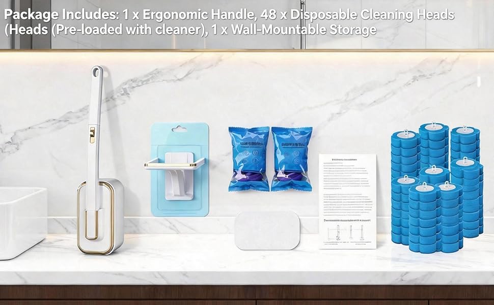 toilet wand with 48 refills