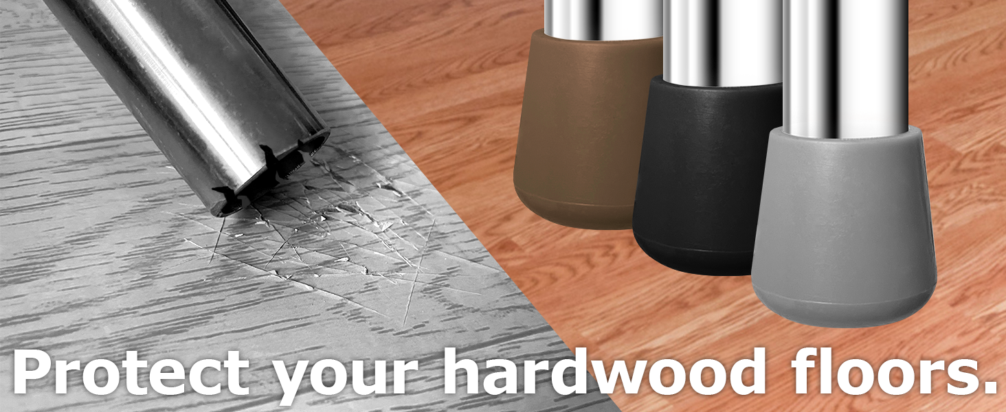 Gluposti Folding Chair Leg Caps Hardwood Floor Protectors