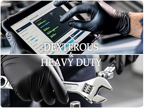 gloves disposable food nitrile prep grade safe cleaning rubber black chemical resistant heavy duty