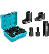 DURATECH 5PCS O2 Oxygen Sensor Socket Set | 3/8" &amp; 1/2" Drive x 7/8" (22mm) O2 Sensor Sockets, Th...