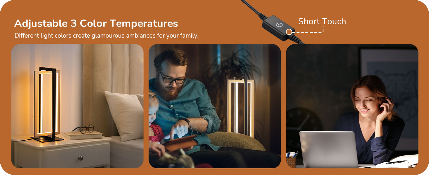 Adjustable 3 Color Temperatures Table Lamp