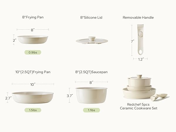 ceramic pot and pan set