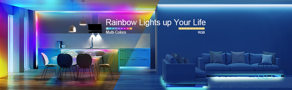rgb multi color led light strip