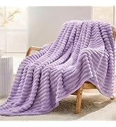 SUPRYNEX Light Purple Fleece Throw Blanket for Couch, Super Soft Cozy Blanket for Home Decor, Per...