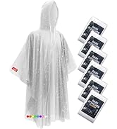 Hitituto Rain Ponchos for Adults - Extra Long Emergency Poncho with Hood, 6/12/24 Family Pack Rai...