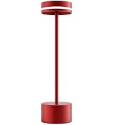 Mollislux Cordless Rechargeable LED Table Lamps,3 Colors Adjustable Brightness,3600 mAh Battery P...