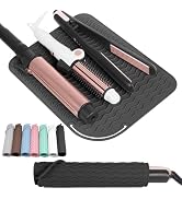 WRORUNER Larger Size Silicone Heat Resistant Mat for Curling Irons, Flat Irons, Hair Straightener...