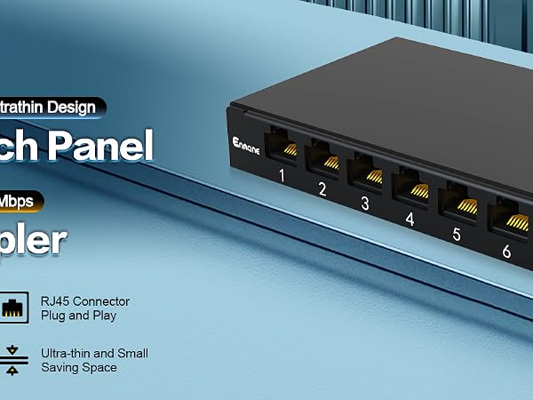 0.5u 6port patch panel