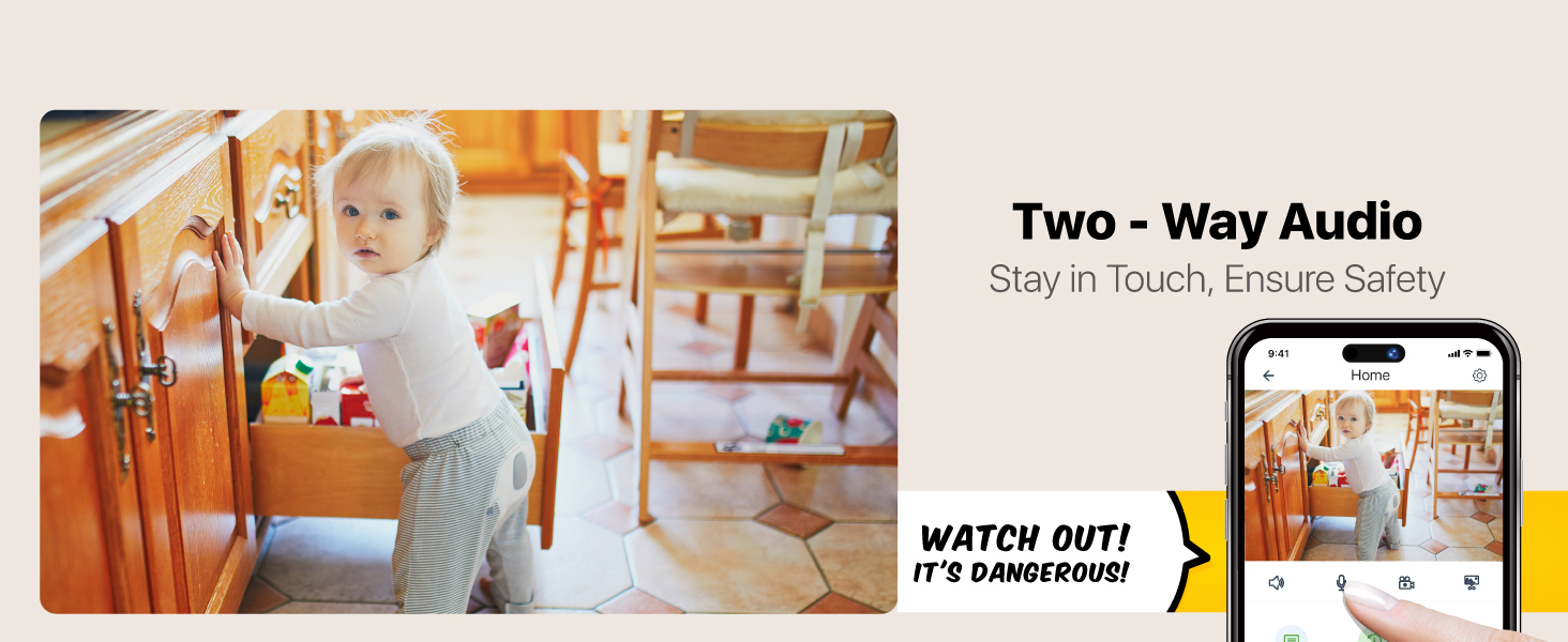 FS3 2K Ultra HD Pan &amp; Tilt Indoor WiFi Security Camera 2 Way Audio