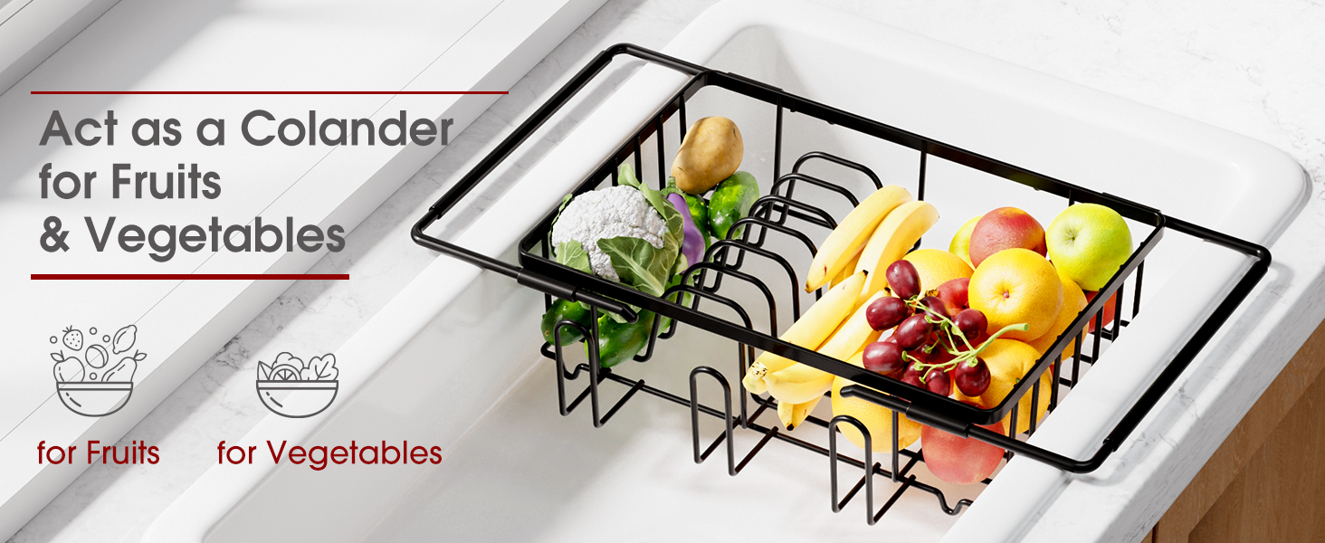 over the sink dish drying rack