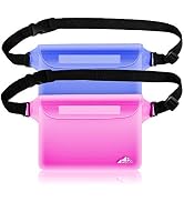 HEETA 2 Pack Waterproof Pouch, Screen Touch Sensitive Waterproof Dry Bag with Adjustable Waist St...