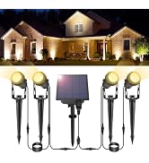 ALOVECO Solar Spotlights Outdoor Waterproof IP65 LED Solar Uplights Outdoor with Remote 29.5ft Ca...