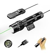 ELFGO Mlok Flashlight Rechargeable Green Laser Light Combo Rifle, Tactical Flashlight Rail Mount ...