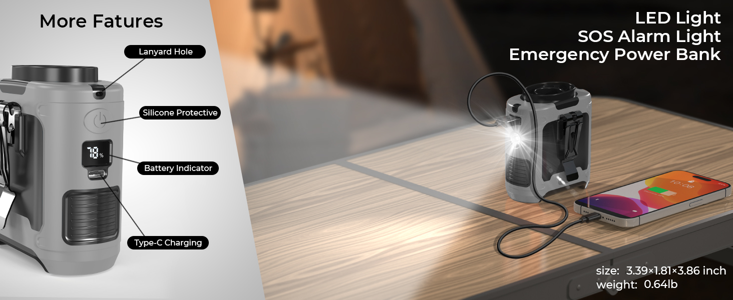 waist fan with light