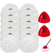 12 Pack Reusable Mop Replacement Heads for Triangle Spin EasyWring 1-Tank System,Spin Mop Refills...