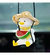Cool Swinging Duck Car Hanging Ornament, Pendant Interior Rearview Mirror Decoration and Car Rear...