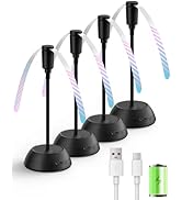 Edvision 4PCS Food Fan for Table, Rechargeable Tabletop Food Fan, 2000mAh Portable Fan with Holog...