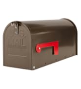 Bronze Mailboxe for Outside, RAINHOL Post Mount Mailbox, Galvanized Steel Medium Compacity Mail B...