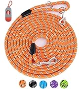 Long Dog Leash for Dog Training 10FT/16FT/30FT/50FT/100FT, Reflective Threads Check Cord Dog Leas...