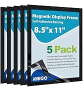 VAIIGO 8.5"x 11" Self Adhesive Magnetic Sign Holder, Double Sided Window Magnetic Display Frame w...