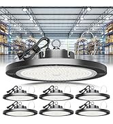 ELEKICO Super Bright 250w UFO LED High Bay Light 35000lm with Plug 5ft Cable (Eqv.1000w Mh/Hps/Hi...