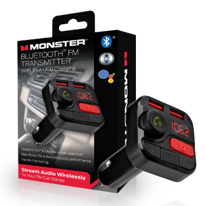 Bluetooth FM Transmitter With 3.4 Amps USB Ports, Hands-Free Calls, USB Charging Ports, Bluetooth FM