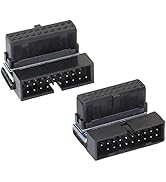 Right Angled USB 3.0 20-pin Male to Female Extension Adapter,Gelrhonr Desktop Motherboard 90 Degr...