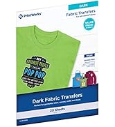 Printworks Dark T-Shirt Transfers for Inkjet Printers, For Use on Dark and Light/White Fabrics, P...