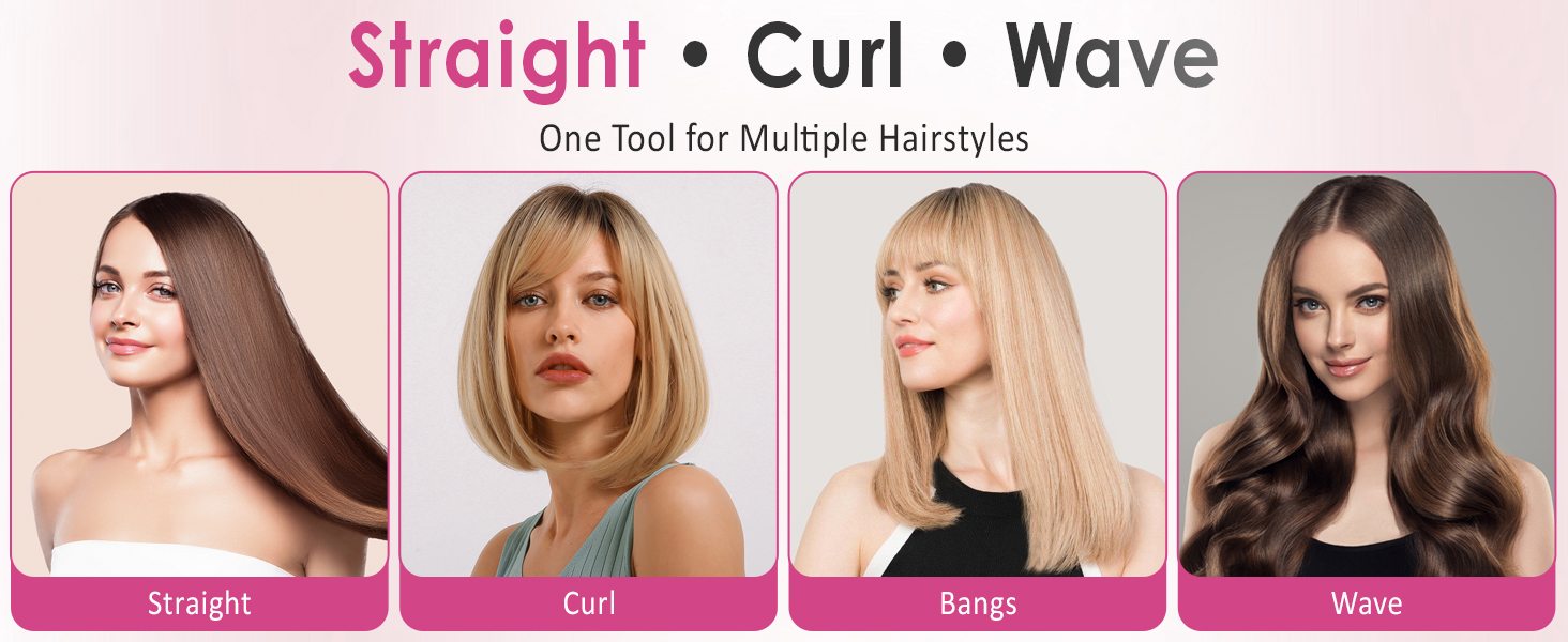 Multifunctional Hair Straightener Brush