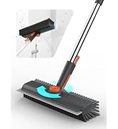 HelpX Floor Scrub Brush with Long Handle, 3 in 1 Multi-angle Swivel Right Angled Bristle Floor Sc...