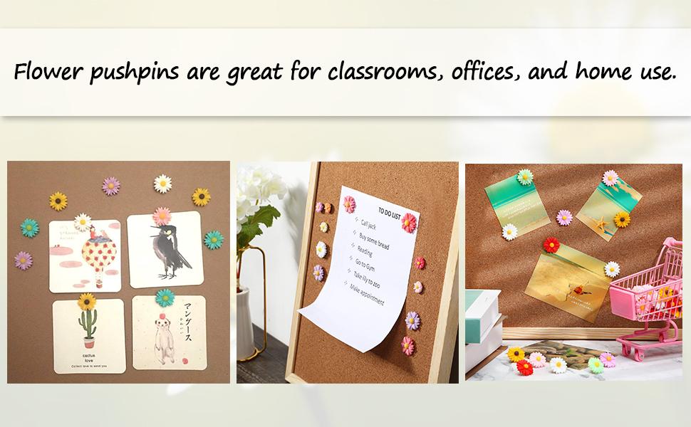 sunflower push pins Flower Pushpins Flower Thumb Tacks Decorative Floret Push Pins Colorful Floret