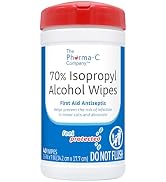 The Pharma-C Company 70% Isopropyl Alcohol Wipes [40 wipes] - IPA First Aid Antiseptic Wound Clea...