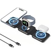 3 in 1 Charging Station for Apple Devices, Wireless Charger for Multiple Devices, Foldable Charge...