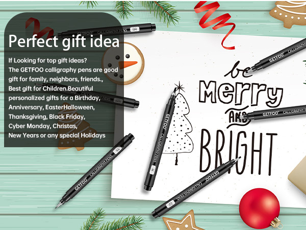 Calligraphy Pens for Writing, Brush Pen Calligraphy Set Calligraphy Brush Pens, Hand Lettering Pen 