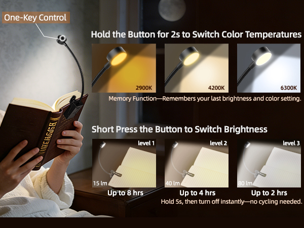 3 Mode Book Light
