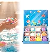 Ocean Toy Bath Salt Ball Sleeve Box Bath Bombs, 2026 New 12 Pack Bath Bombs with Surprise Inside,...