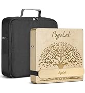 POGOLAB Portable Cajon, Multi-Tone Travel Drum Box with Storage Bag &amp; Detachable Snare Drum Strap...